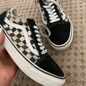 checkered vans w box